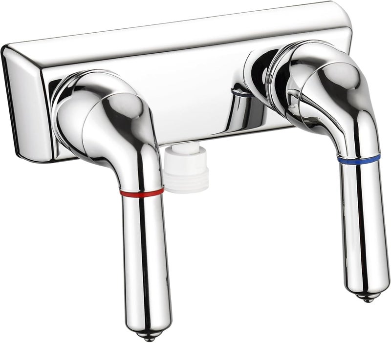 LavishStream RV Shower Faucet - 4" Dual Lever Shower Valve Diverter with Hot/Cold Control, Leak-Proof and Rust-Proof ABS Construction for RV/Camper/Motorhome Bathroom (Indoor/Outdoor Use) Chrome - Image 1